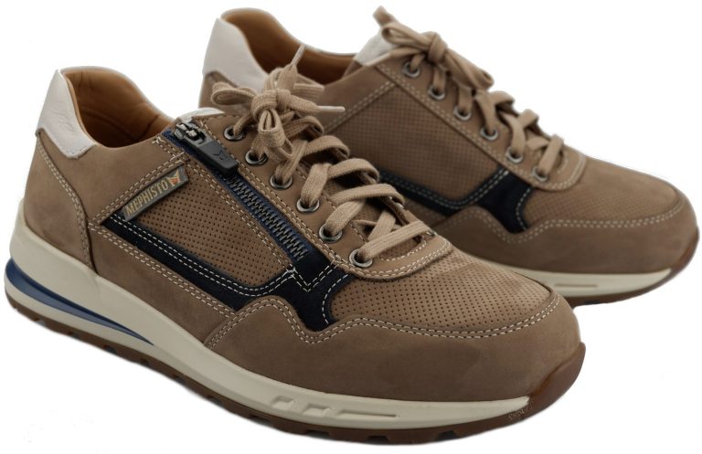 Mephisto BRADLEY Heren Sneakers - taupe - Materiaal Mix